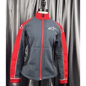 Alpinestars Livery Jacket Women's Small Black Gray Motorcycle Logo MX Moto Gear